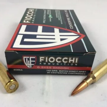 FIOCCHI AMMUNITION 6.5 SWEDISH 142 GRAIN, HPBT, BOX OF 20, FIO-65MKA