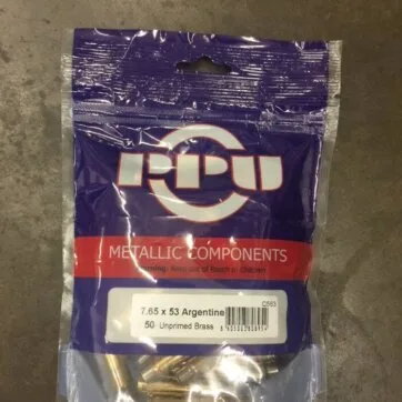 7.65X53 ARGENTINE, NEW PRVI BRASS, BAGS OF 50, PRVI7.65X53-50