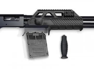 ADAPTIVE TACTICAL SIDEWINDER VENOM™ EQUIPPED MAVERICK 88™ 12 GAUGE WITH 5 RND BOX MAGAZINE AND PISTOL GRIP STOCK - AT-00101