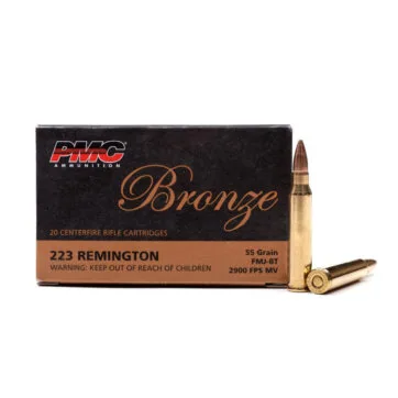 PMC BRONZE 223 REM 55GR FMJ-BT 20RD, PMC-223A-20