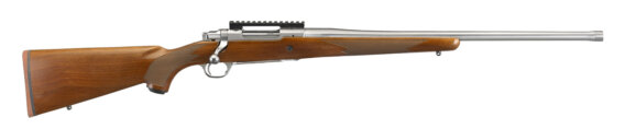 Ruger 57108 Hawkeye Hunter Bolt Rifle, 30-06 SPRG, 22" BBL, Walnut, S/S, Pic Rail, 4 rd, 0604-2320