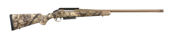 Ruger 36948 American Bolt Action Rifle, 7MM PRC, 24" Cerakote Bronze Bbl, Go Wild Camo Stock, 3+1 Rnd, 0604-2486