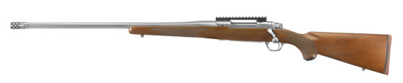 Ruger 57121 Hawkeye Hunter Bolt Action Rifle, Left Hand, 300 Win Mag, 24" Bbl, Stainless, Walnut Stock, 3+1 Rnd, 0604-2346