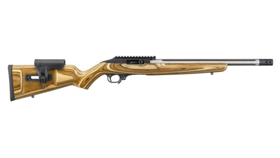 Ruger 31127 10/22 Custom Shop Competition Semi-Auto Rifle 22 LR, 16.12" Bbl, 10 Rnd, Brown Lam, S/S Barrel, BX Trigger, 0604-2239