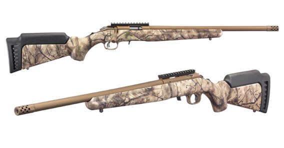 Ruger 8374 American Rimfire Bolt Action Rifle, 17 HMR, 18" Bbl, Bronze Cerakote Finish, Go Wild Stock, 9+1 Rnd, 0604-2279