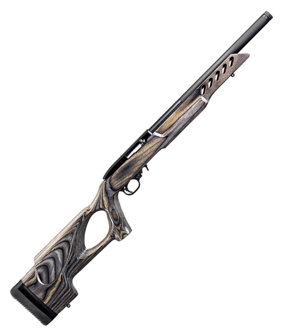 Ruger 21186 10/22 Target Lite Semi-Auto Rifle, 22 LR, 16.13" Bbl, Satin Blue, Black Laminated Thumbhole Stock, 0604-2107