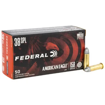 FEDERAL AMERICAN EAGLE 38SPL 158GR LRN 50 ROUNDS, AE-AE38B-50