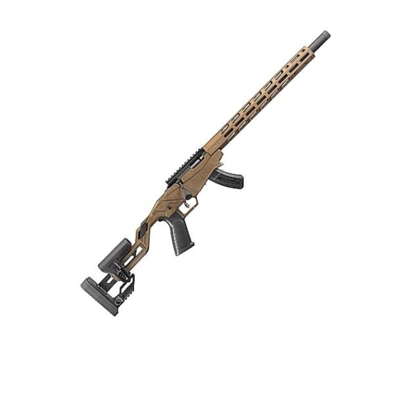 Ruger 8418 Precision Bolt Action Rifle, 22 LR, 18" Threaded Bbl Quick-Fit Adjustable Stock, 10 Rnd, Bronze Cerakote, 0604-2264