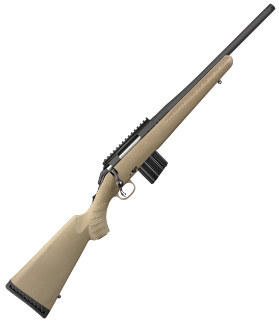 Ruger 26985 American Ranch Compact Bolt Action Rifle, 350 Legend, 16.38" Threaded Bbl, FDE Synthetic Stock, LOP 12.5", 5+1-Rnd, 0604-2254