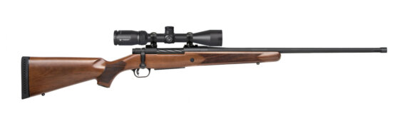 Mossberg 28127 Patriot Bolt Action Rifle, 7MM Rem Mag, 24" Threaded Bbl, Walnut Stock, Vortex Crossfire 3-9x40 Scope, 3+1 Rnd, 0902-1728