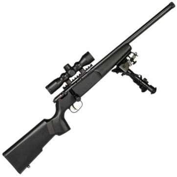 Savage 13824 Rascal Target XP Scope & Bipod Bolt Action Rifle 22 Lr , 16 1/8" Bbl Blued, Blk Wood Stock, 1 Rnd , 4X32 Scope & B, 0685-1997