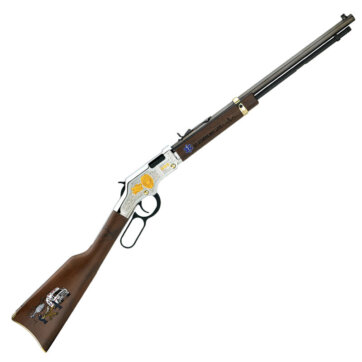 Henry H004EMS Golden Boy EMS Tribute Edition Lever Rifle 22 LR, Ambi, 20 in, Blued, Wood Stk, 16+1 Rnd, 1524-0119