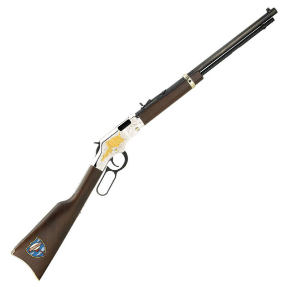 Henry H004TT Golden Boy Trucker's Tribute Edition Lever Rifle 22 LR, Ambi, 20 in, Blued, Wood Stk, 16+1 Rnd, Std Trgr, 1524-0109