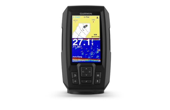 Garmin 010-01870-01 STRIKER Plus 4 with Dual-Beam Transducer, WW, 4 GPS Fishfinder, Quickdraw Contours Map Software, 1381-0647