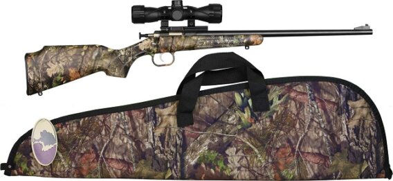 CRICKET .22LR MOSSY OAK RIFLE PKG- INCLUDES-SCOPE, MOUNT,, N-KSA2163BSC