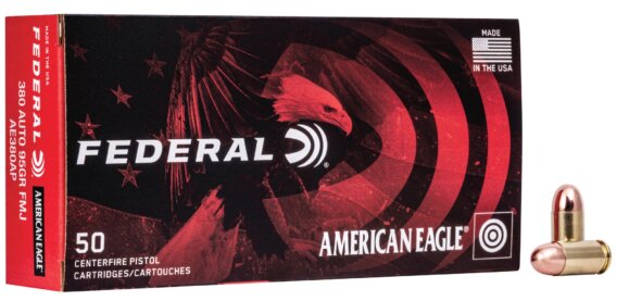 Federal A.E. c.380 AUTO 95GR FMJ, N-AE380AP