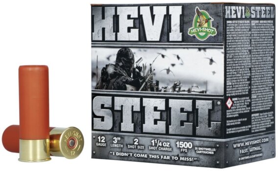 HEVI SHOT HEVISTEEL 12GA 3” 1-1/4OZ #2, N-HS60002