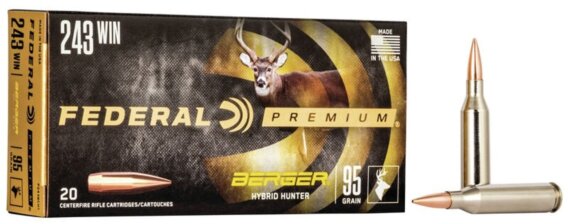 Federal 243 WIN 95 GR BERGER HYBRID HUNTER, N-P243BCH1