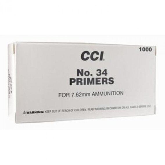 CCI 0002 No. 34 Primer For 7.62mm, 1508-0317