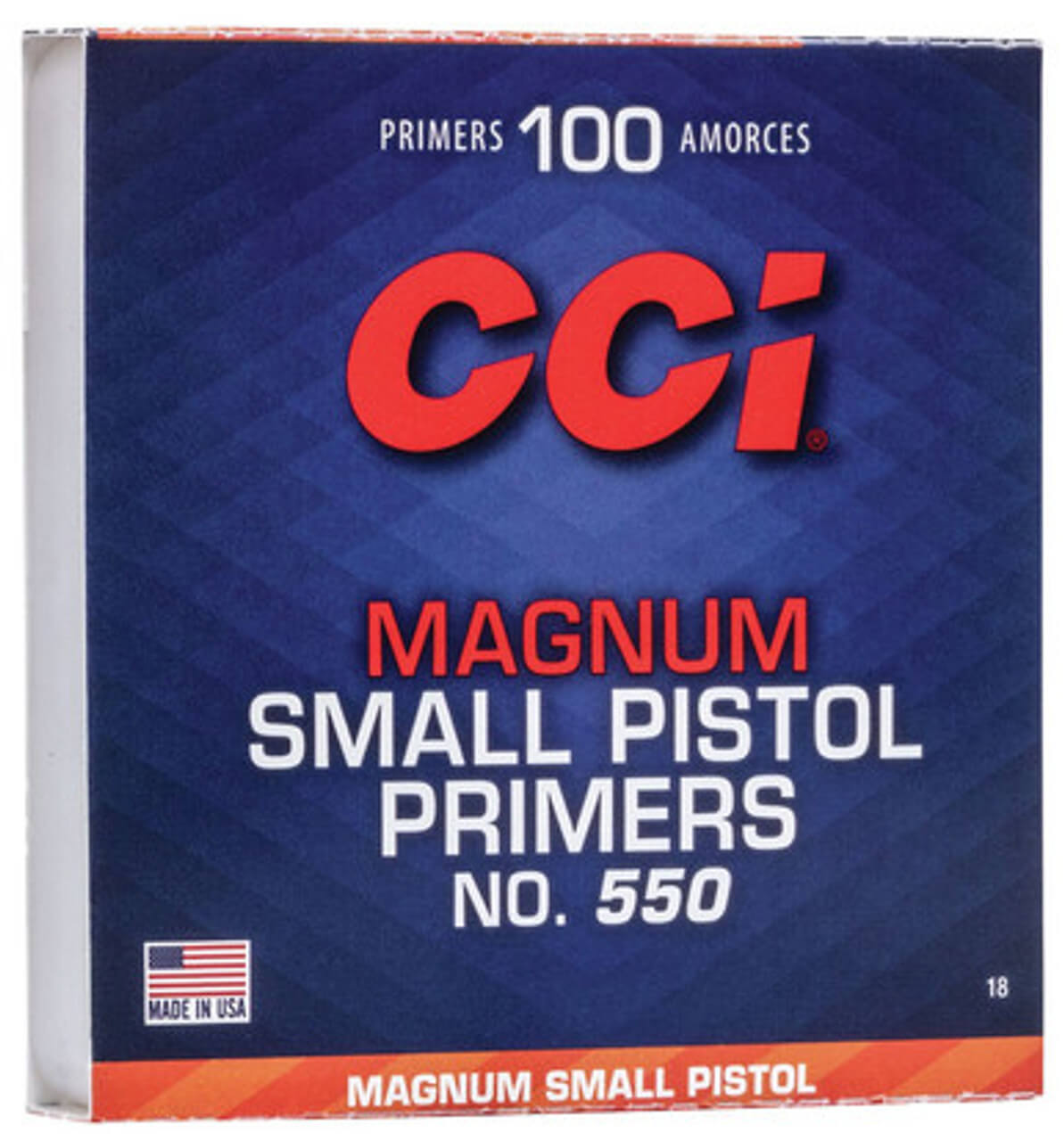 CCI 0018 550 Mag Small Pistol Primer, 1508-6444