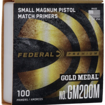 Federal GM200M Gold Medal Small Mag Pistol Primer 100Ct Match, 0658-0873