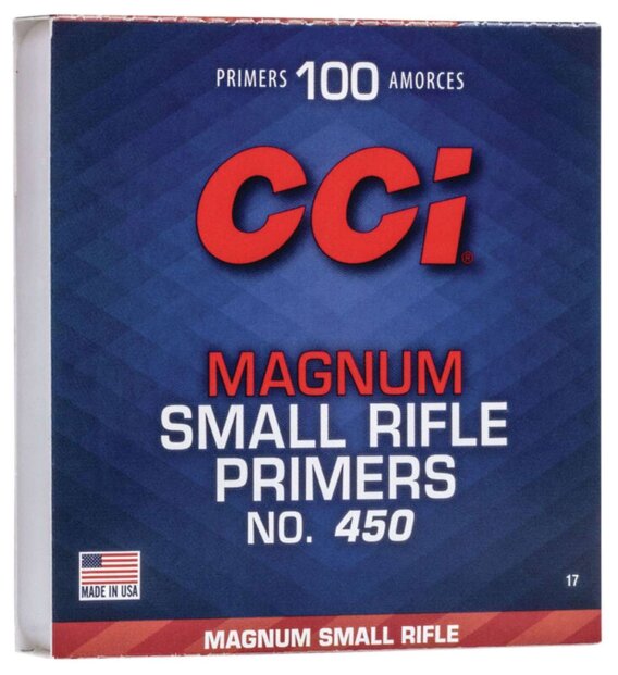 CCI 0018 550 Mag Small Pistol Primer, 1508-6444