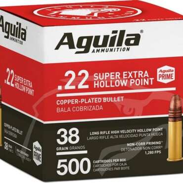 AGUILA .22 LR HV HP 38 GR 500 PACK, N-1B221118