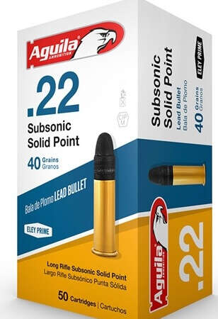 AGUILA .22LR 40 Grain Ammo Subsonic Lead Round Nose, N-1B220269
