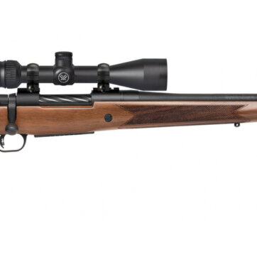 Mossberg 28127 Patriot Bolt Action Rifle, 7MM Rem Mag, 24" Threaded Bbl, Walnut Stock, Vortex Crossfire 3-9x40 Scope, 3+1 Rnd, 0902-1728