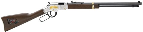 Henry H004AF American Farmer Tribute Edition Lever Rifle 22 LR, Ambi, 20 in, Blued, Wood Stk, 16+1 Rnd, 1524-0102