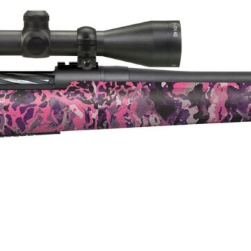 Mossberg 28145 Patriot Super Bantam Bolt Rifle, 308 Win, 20" Bbl, Matte Blue, Muddy Girl Wild Synth. Stock, 3-9x40 Scope, 5+1 Rnd, 0902-1786