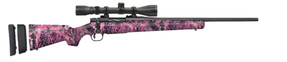 Mossberg 28145 Patriot Super Bantam Bolt Rifle, 308 Win, 20" Bbl, Matte Blue, Muddy Girl Wild Synth. Stock, 3-9x40 Scope, 5+1 Rnd, 0902-1786