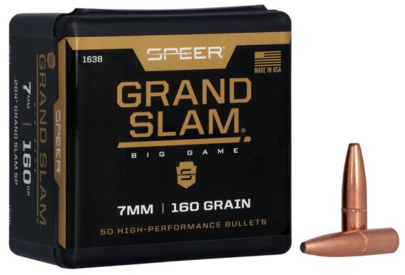 Speer 1638 Rifle Hunting Grand Slam Bullets, 284-160-GR SP, 50 Ct, 1508-1147