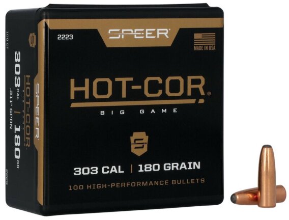 Speer 2223 Rifle Hunting Hot-Cor Bullets, 311-180-GR SPRN, 100 Ct, 1508-0428