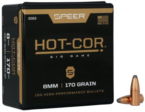 Speer 2283 Rifle Hunting Hot-Cor Bullets, 323-170-GR SEMI SPTZ SP, 100 Ct, 1508-0430