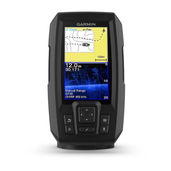 Garmin 010-01871-01 STRIKER Plus 4cv with GT20-TM Transducer, WW, 4 GPS Fishfinder, Quickdraw Contours Map Software, 1381-0648