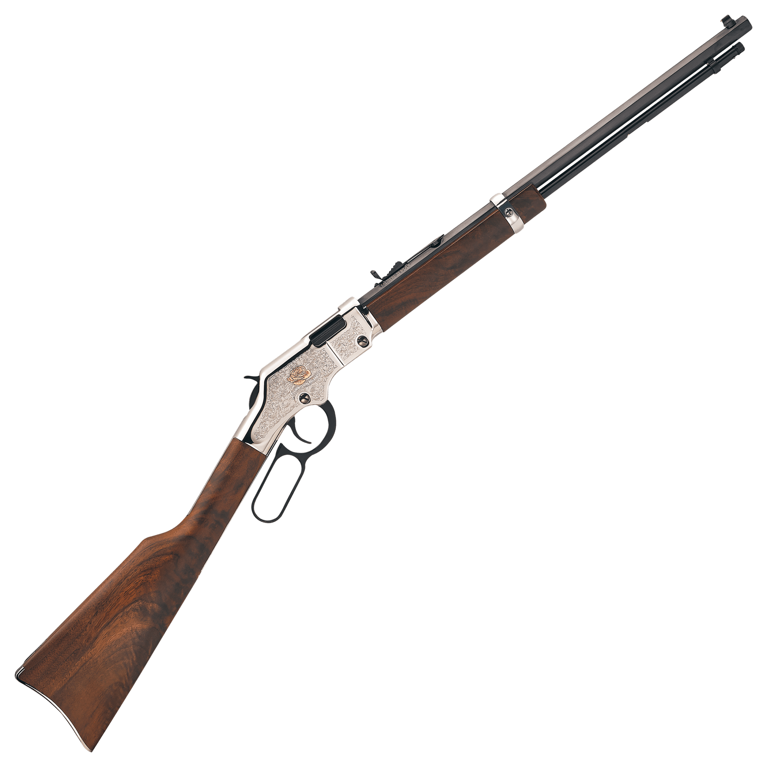 Henry H004AB American Beauty Lever Rifle 22 LR, Ambi, 20 in, Blued, Wood Stk, 16+1 Rnd, Std Trgr, 1524-0115