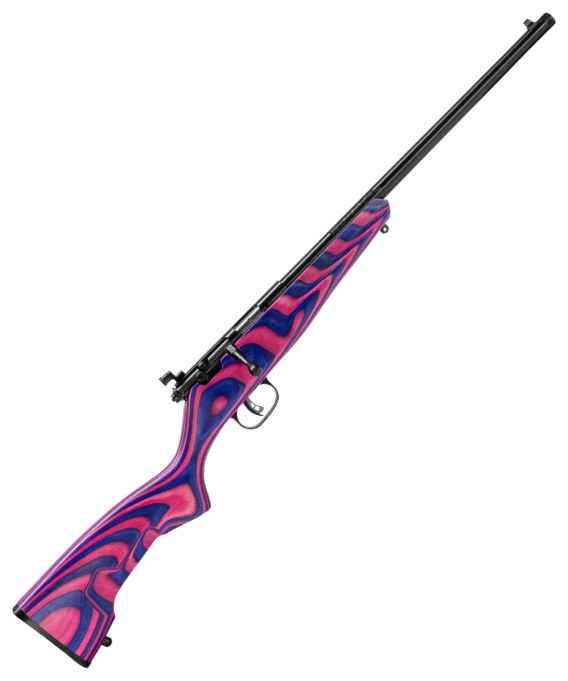 Savage 13797 Rascal Minimalist Single Shot Bolt Rifle, 22 LR, 16.13" BBL, Pink/Purple, Accutrigger, 0685-2480