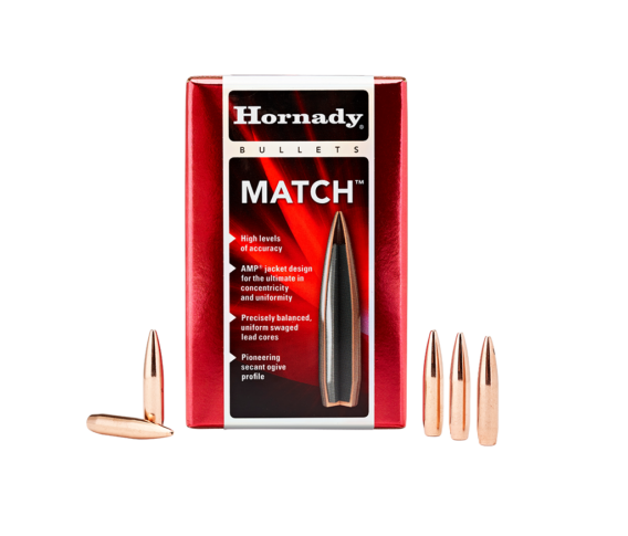 Hornady 30501 Match Rifle Bullets 30 .308 168Gr HPBT 100Rnd, 0953-0107