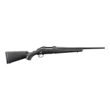 Ruger 6908 American Compact Bolt Action Rifle 243 WIN, RH, 18 in, Matte Blk, Syn Stk, 4+1 Rnd, Adj Trgr, 0604-1597