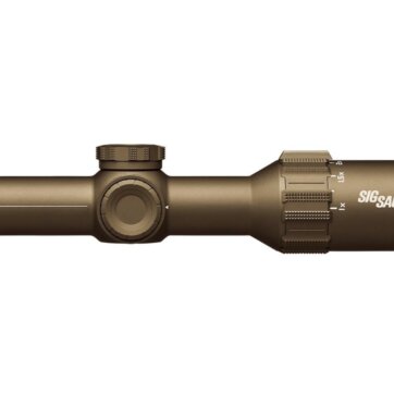 Sig Sauer SOT61240 Tango6T Scope, 1-6X24MM, 30Mm, FFP, DWLR-556 Illuminated Reticle, 0.2 MRAD, Capped Turret, FDE, DVO, 5270-1726