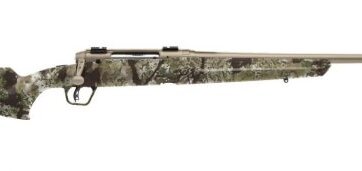 Savage 57998 Axis II Bolt Action Rifle, 243 Win, 22" Coyote Tan Bbl, Transitional Camo Stock, 4+1 Rnd, 0685-2552