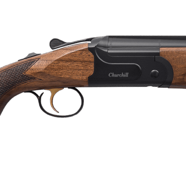 CHURCHILL 206, O/U 12GA (12.5” BRL). BLK. WALNUT STOCK, N-K20655