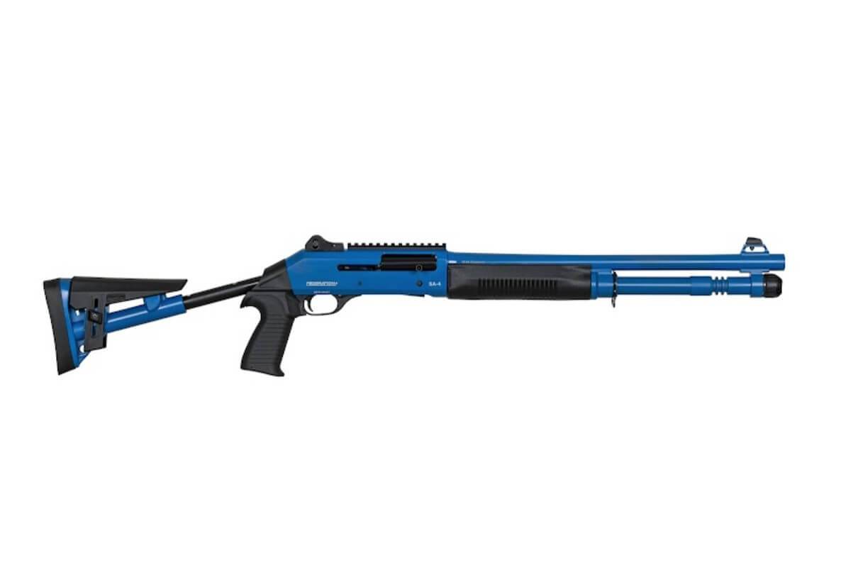 Federation Firearms SA-4, 12ga semi-automatic shotgun, M4 Clone, NRA Blue.,GPW-FF-SA4-BLU-187