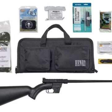 HENRY U.S. SURVIVAL AR-7 BLACK KIT W/SURVIVAL GEAR BAG, N-H002BSGB-MP