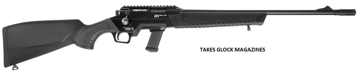 DERYA c.9MM 16″ BOLT Action Synthetic, N-DYBA-16-BLK-MP