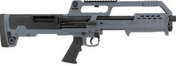 HATSAN Escort BullTac 12 Ga Pump Shotgun – 5+1 18″ GREY, N-HEBP1218GRY