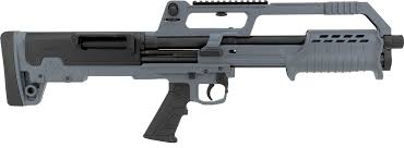 HATSAN Escort BullTac 12 Ga Pump Shotgun – 5+1 18″ GREY, N-HEBP1218GRY