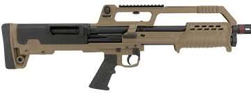 HATSAN Escort BullTac 12 Ga Pump Shotgun – 5+1 18″ FDE, N-HEBP1218FDE